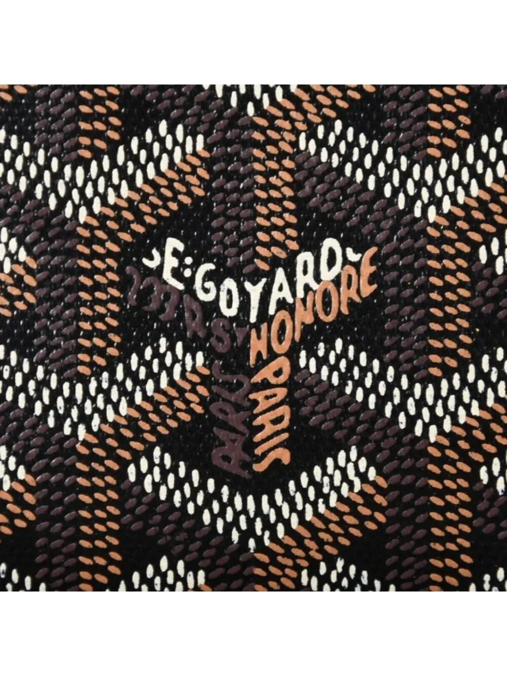 Goyard Matignon PM Card Case Coin Purse Din Canvas Leather Black Silver